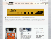 Tablet Screenshot of apexshreddinginc.com